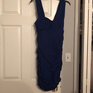 Asymmetrical Blue Bodycon Dress